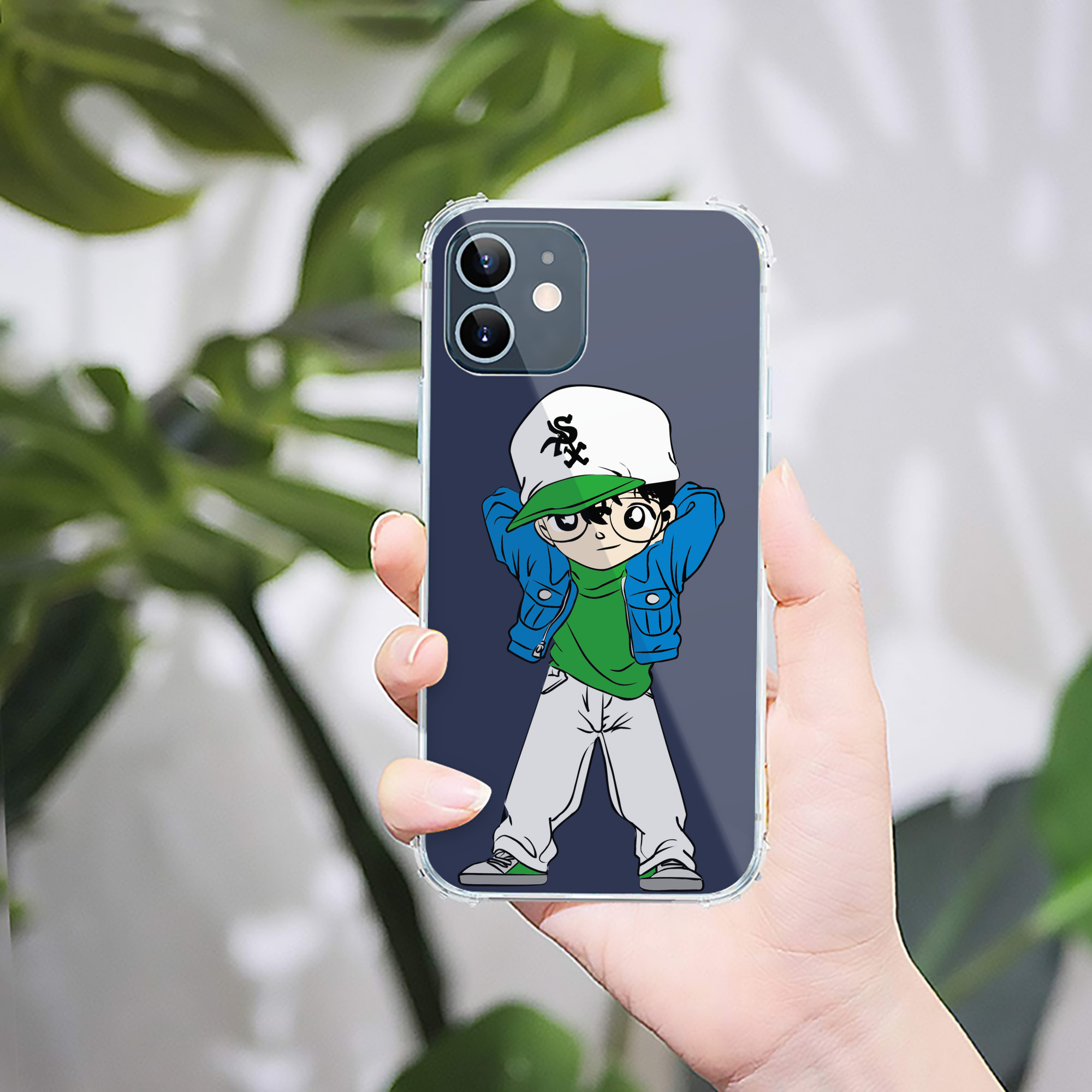 （画像用） 名探偵コナン 江戸川 コナン Detective Conan Conan Edogawa 【iPhone 12シリーズ対応】透明スマホケース（クリアソフトケース）